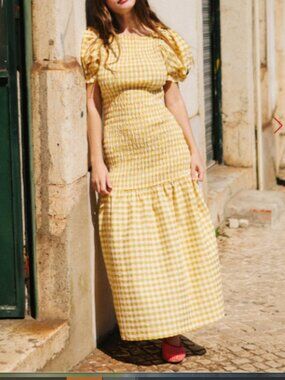 Fiona Dress Lisa Says Gah Sunshine Yellow Gingham